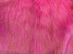 Faux Fur Long Pile Sparkling Bubble gum pink Fabric / 58″ W / Sold by the yard