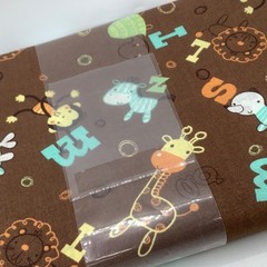CREATIVE CUT Starter Bolt 3 Yards 43″ x 108″ Fabric Cotton Brown Jungle Alphabet