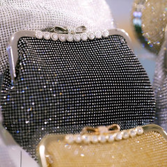 Rhinestones Mesh Fabric Crystal Bling Shiny Stretch Sparkling Black Net Fabric 5
