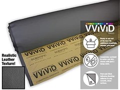 VViViD Bycast65 Grey Adhesive Weatherproof Faux Leather Marine Vinyl 5ft x 54″