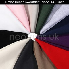 Heavy Sweatshirt Fabric French Terry Brushed Fleece Luxury Fabric+Rib Combo Set