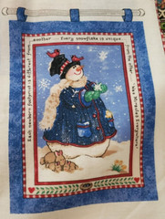 Unique Snowflake Quick Quilt Fabric Panel Daisy Kingdom Wintertime Snowman