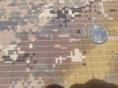 Camo fabric material Aramid ripstop (Kev lar) 420D PU. SUPER TOUGH! Per yard.