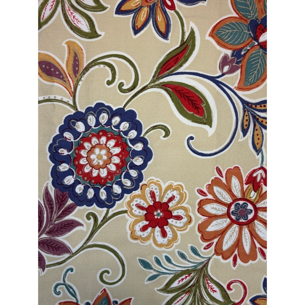 Richloom Floral Outdoor Fabric Remnant 18×72 Printed Polyester Pillow Material