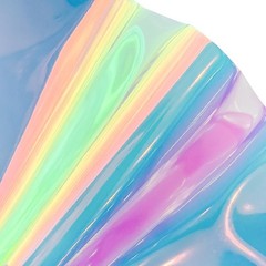 | 30 Gauge Holographic Clear Vinyl Roll, 12″ x 54″ Waterproof Iridescent Tran…