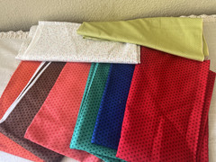 Lot of Cotton Dotted Fabric EIGHT Half Yards Misc Brands