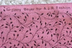 35″ Long, Vintage, Dark Burgundy Calico on Dusty-Rose Cotton, RJR, Beyer, P9611