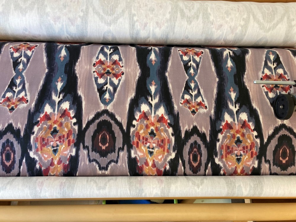 Designer Ikat Fabric, 100% Linen, 9.5oz., 322gsm, BTY, Swatch Available