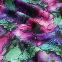 1m x 1.50m cotton jersey watercolour flowers watercolour flowers