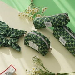 Green Clover Stripe Cotton Fabric, TPU Laminated (Back) Waterproof, 43in 110cm W