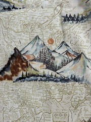 OUTDOOR MOUNTAIN ADVENTURE FABRIC MOTIF 45” – 6 YARDS – DUVET BLUES