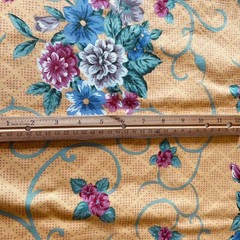 Fabric Weavetex 1 yard X 43” Floral Vintage Sewing Quilting Apparel Cotton #2B24