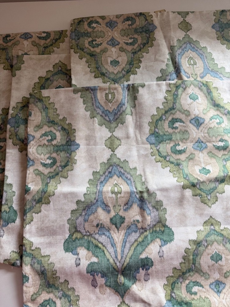 MAGNOLIA HOME Queen Bay Medallion FABRIC Custom 17” Throw Pillow Covers (4)