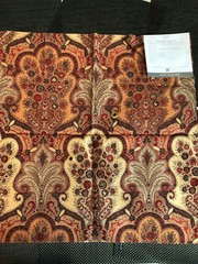 SCHUMACHER 2 pcs New Castle Paisley Cranberry 26 x 26 1/4″ Fabric Samples