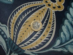 2 Metres iLiv Cantaloupe Navy Velvet Curtain Upholstery Cushion Blind Fabric