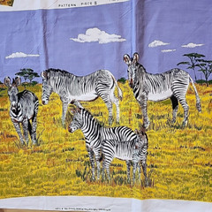 Princess Fabrics Boxer Bonanza Safari Fabric Panel,,Zebras, Lions