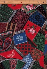 Cheater Quilt Victorian Crazy Quilt Cranston Cotton Fabric Sewing 1.25 yds x 44″