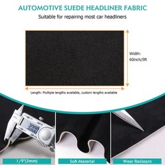 Suede Headliner Fabric Foam Back Roof Liner Upholstery Repair Replace Renovate