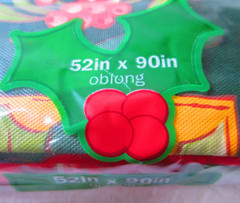 Elrene HAPPY HOLIDAY 52X90 in oblong Christmas Flannel Backed Vinyl Tablecloth