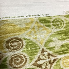 Waverly Williamsburg “Sheraton Ikat” Green Decorator Fabric 56″ x 6.5 yds