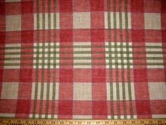 Drapery Upholstery Fabric 54″ Wide 8 oz. Cotton Duck Plaid – Pink / Green