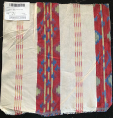 DURALEE Ikat in Natural/Blue 17 3/8″ Fabric Sample