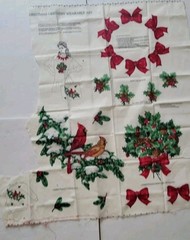 Cranston Christmas Greenery Wearable Art Appliques CUT Poinsettia Complete Panel
