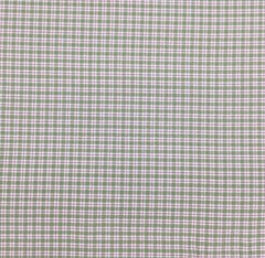 2.75 Yards Pink, Green and White Quilted Checked Plaid Home Decor Fabric
