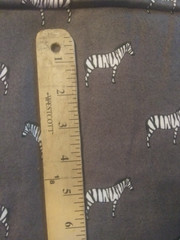 Charcoal Gray White Zebra Cotton Luxe Flannel Fabric~2-1/4 yards Uncut~JoAnn