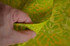 By 1/2 Yd, Lime Yellow Orange Floral Tonga Batik, Timeless Treasures/B9385, B805