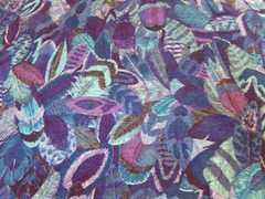 1 YD X 42″ VINTAGE NAVY TEAL FEATHER PATTERN/NAVY VIP COTTON NEW #1240