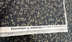 Dominique by Sentimental Studios for Moda Blk/Gold Quilting Fabric 2yds x 44″