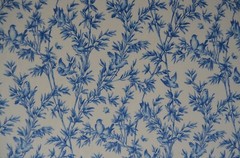 30+ yds/ VINTAGE CURTAIN FABRIC / Cobalt Blue/ 56″ Wide/ 100% Cotton/ Soft Drape