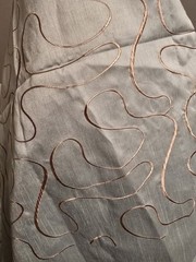 Vintage Pale Green Embroidered Satin Fabric 60 Inches Wide 4 Yards