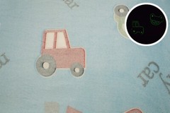 Printed Minky Plush, Glowing in the Dark, Cars 50 x 158cm