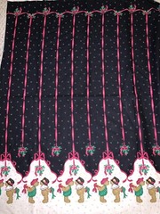 NEW Daisy Kingdom Mistletoe Bears Christmas Border 100% Cotton Sold by 1/2 Yard