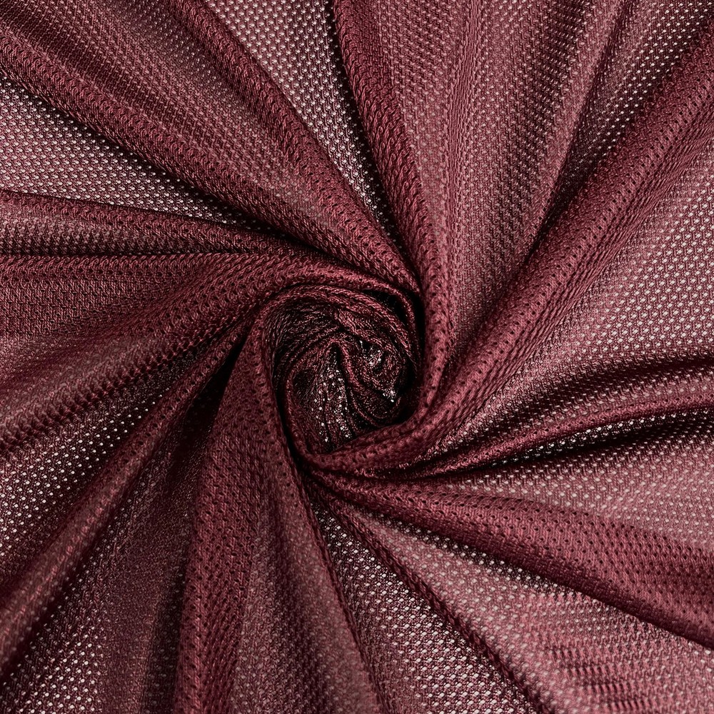 Brylee BURGUNDY Polyester Micro Mesh Jersey Sports Mesh Knit Fabric by the Yard