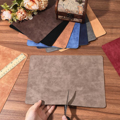 11 X 8 Inch 10 Colors Frosted Faux Suede Fabric Velvety Touch Solid PU Leather