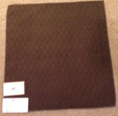 Kravet Fabrics Sample 17.5″h x 17″w Brown Diamond Textured Great for a Pillow!