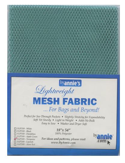 ByAnnie Turquoise Lightweight Mesh Fabric 45 x 137cm (18 x 54″)