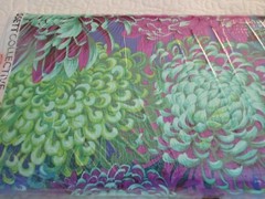 Kaffe Fassett Cotton Fabric 1 FQ Green Japanese Chrysanthemum Lg Floral Print