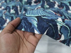 NO TARRIF CHARGES 100%✅ZK_349 Screen Printed Leaf 100% Cotton 5 Yard Fabric