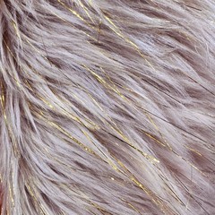 Faux Fur Fabric – Ash Brown with Gold Metallic(#FFL09) – By the Yard