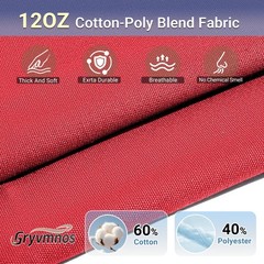 12oz Heavy Duty Cotton Canvas Fabric by The Yard, Thickend Natural Cotton Duc…