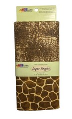 Brown Giraffe & Reptile Fabric Palette Super Singles 100% Cotton 1 Yard Each