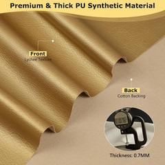 2 Yards Faux Leather Fabric 54″ Wide Vinyl Upholstery Fabric by the Yard 0.7MM T
