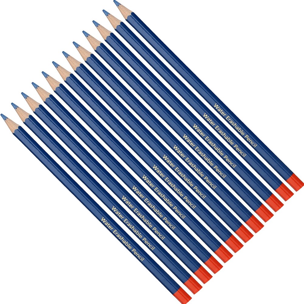 12 PCS Sewing Marking Pencils Water Soluble 1 Count (Pack of 12), Blue