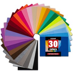 30PCS 8 x 12 1.4 mm Thick Soft Felt Sheets,30 Assorted Multicolour Series Sof…
