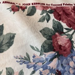 Vintage Joan Kessler Concord Abigail Floral Damask Upholstery Fabric 12 Yds