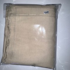 Linen Blend Fabric 4 Yards Beige Slub Texture Crafting Yardage